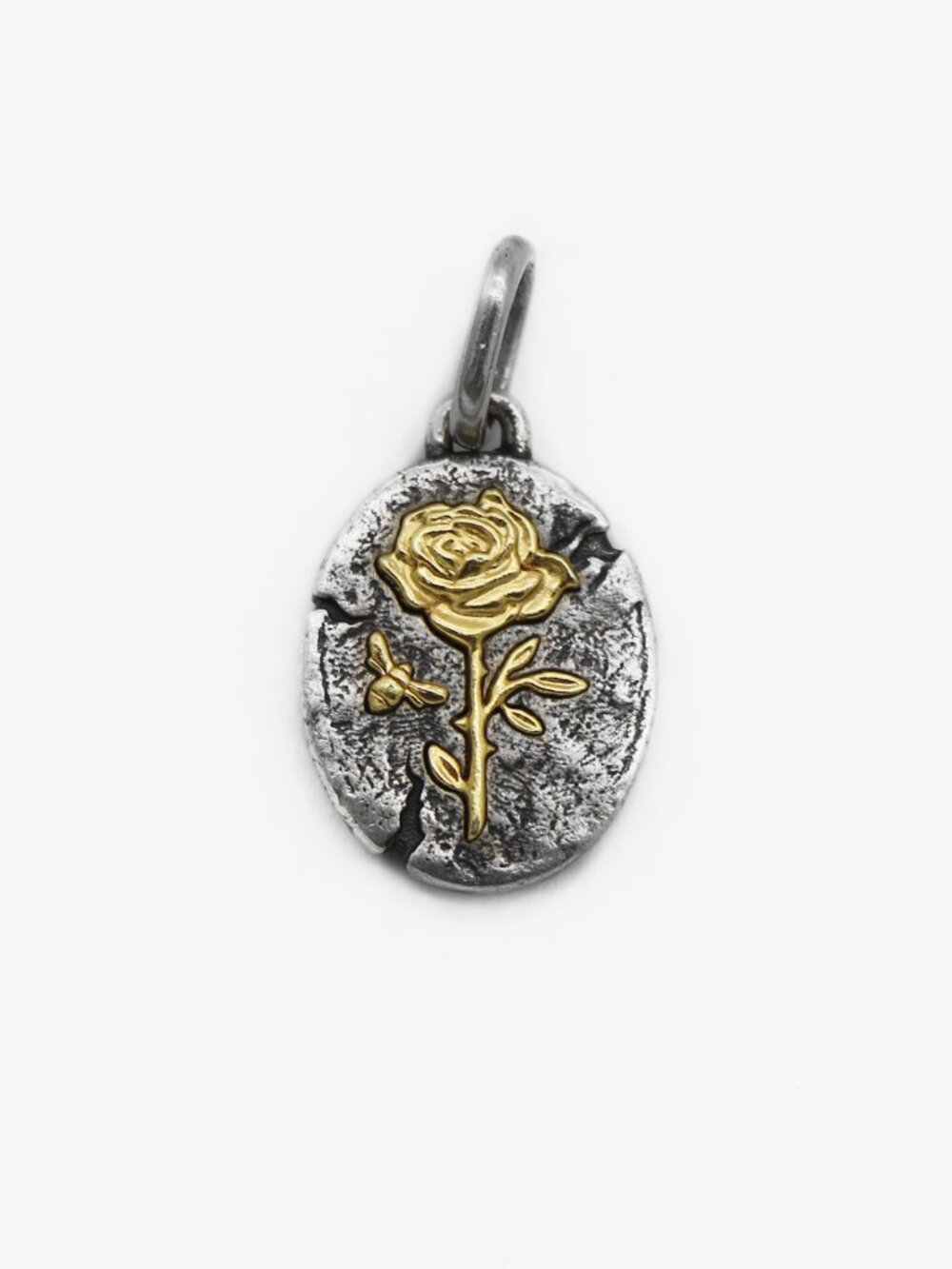 Pandora ME Rose Two-Tone Sterling Silver and Gold-Plated Medallion Charm